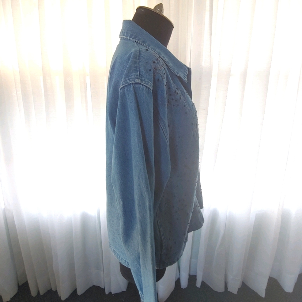 VINTAGE TANTRUMS Denim jacket.  Size M - Picture 3 of 6
